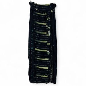 NWT Given A Rose Abstract Low Rise Batik-Inspired Pattern Slit Maxi Skirt Y2K